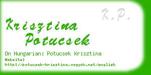 krisztina potucsek business card